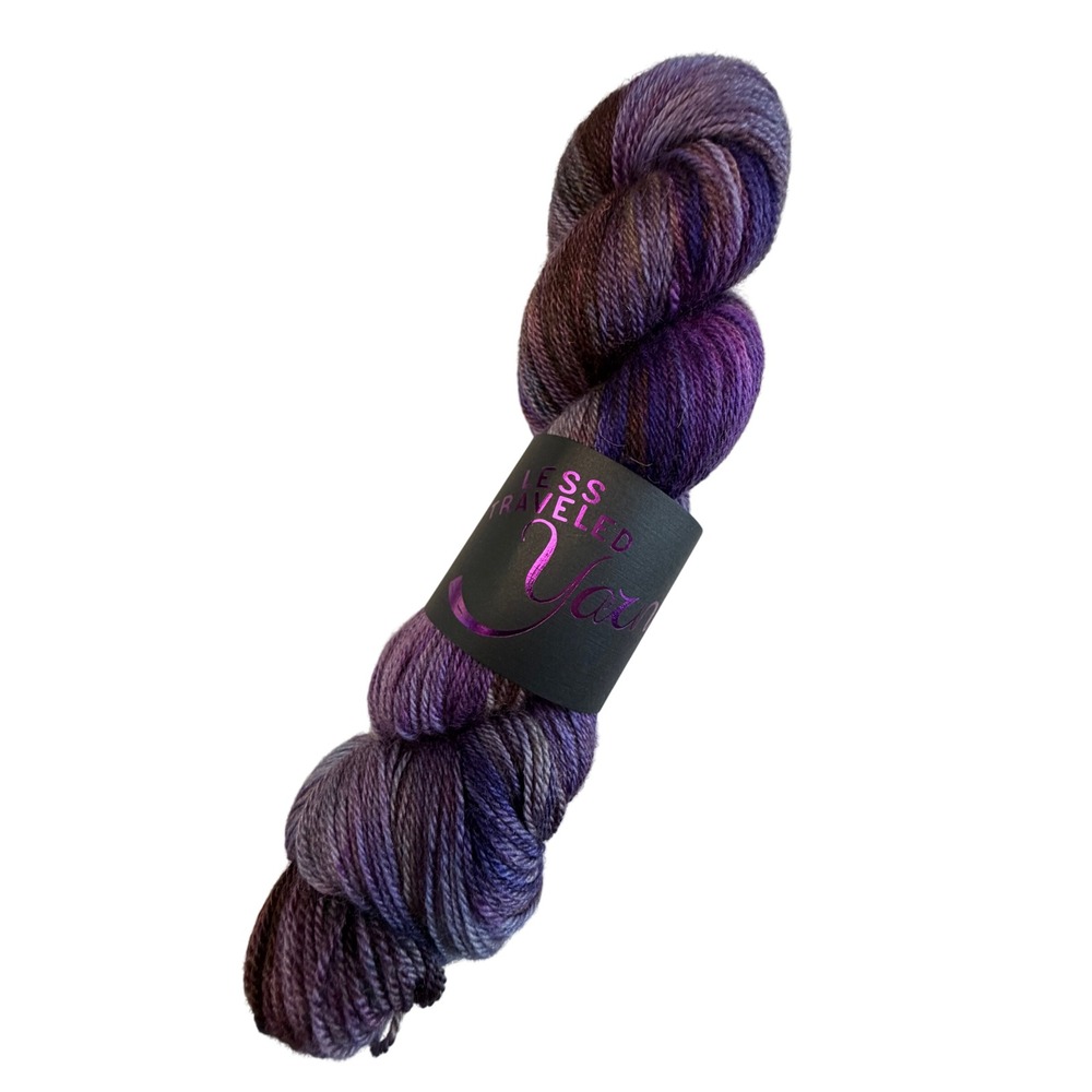New Less Traveled Yarn Witchy Woman Dreamliner Purple BFL Silk Cashmere Blend